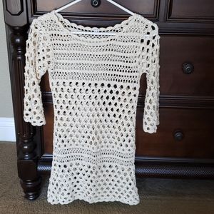 Boho crochet tunic/ mini dress